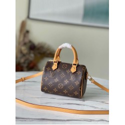 Replica perfetta Louis Vuitton Nano Speedy Borsa Monogram Canvas M81085 Imitazione Outlet Online
