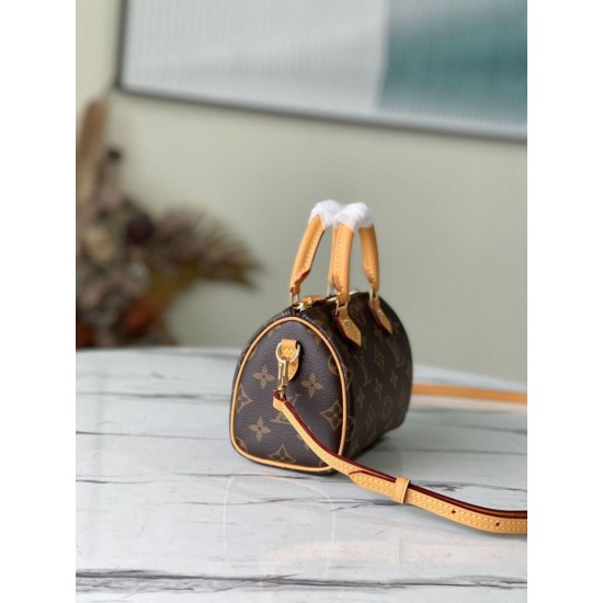 Replica perfetta Louis Vuitton Nano Speedy Borsa Monogram Canvas M81085 Imitazione Outlet Online