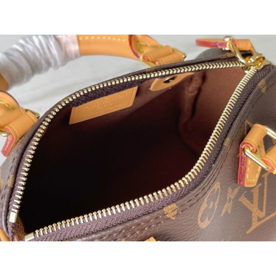 Replica perfetta Louis Vuitton Nano Speedy Borsa Monogram Canvas M81085 Imitazione Outlet Online