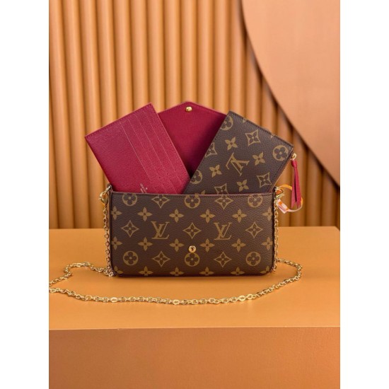 Miglior Falso Louis Vuitton Felicie Pochette Monogram Canvas M81896 Economiche Premium