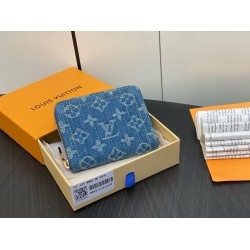 Replica perfetta Louis Vuitton Zippy Coin Purse Monogram Denim M82957 Imitazione Outlet Online