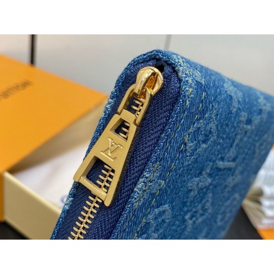Replica perfetta Louis Vuitton Zippy Coin Purse Monogram Denim M82957 Imitazione Outlet Online