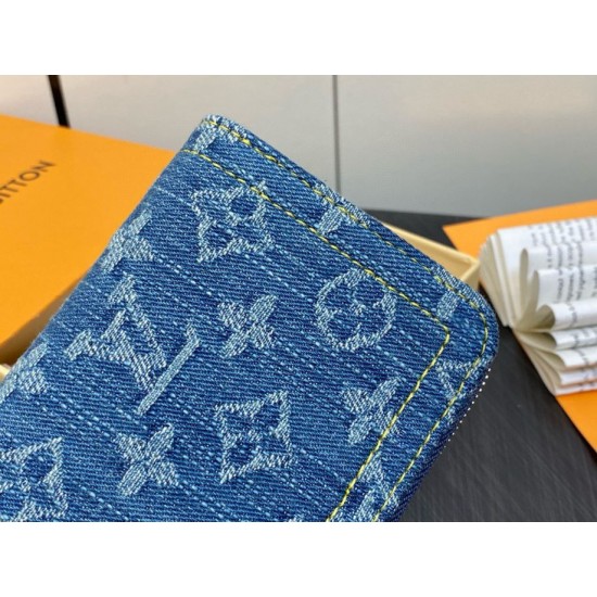 Replica perfetta Louis Vuitton Zippy Coin Purse Monogram Denim M82957 Imitazione Outlet Online