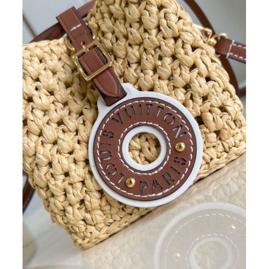 Louis Vuitton Noe Purse Borsa Raffia Naturale M83521 Replica originale di alta qualità Perfette Qualità Repliche Louis Vuitton Noe Purse Borsa Raffia Naturale M83521 Imitazione
