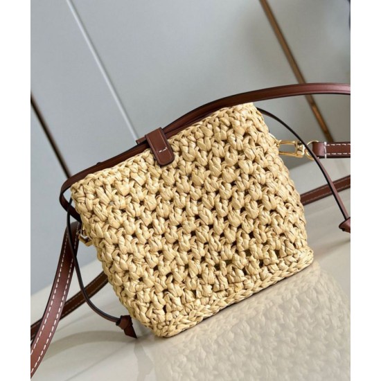 Louis Vuitton Noe Purse Borsa Raffia Naturale M83521 Replica originale di alta qualità Perfette Qualità Repliche Louis Vuitton Noe Purse Borsa Raffia Naturale M83521 Imitazione