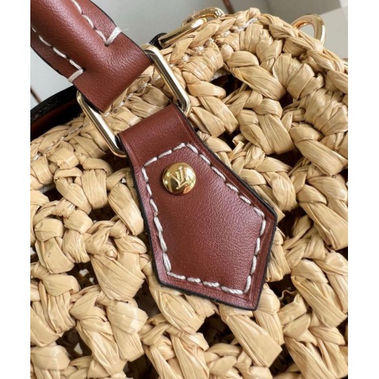 Replica perfetta Louis Vuitton Nano Speedy Borsa Raffia Naturale M83525 Imitazione Outlet Online