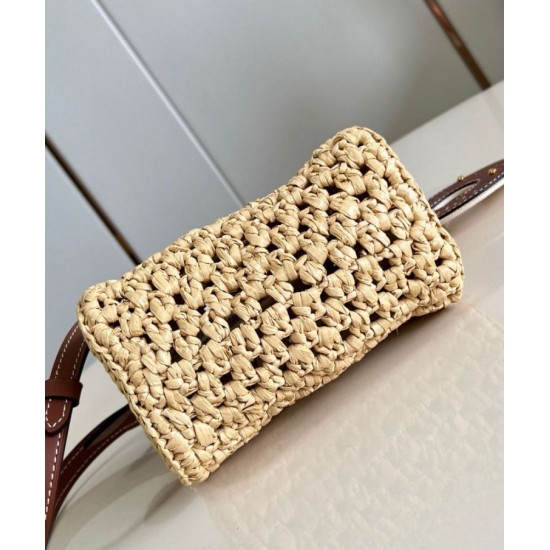Replica perfetta Louis Vuitton Nano Speedy Borsa Raffia Naturale M83525 Imitazione Outlet Online