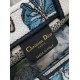Miglior Falso Borsa Dior Mini Book Tote con tracolla Ricamo Toile de Jouy Messico blu Economiche Premium