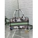 Perfette Qualità Repliche Borsa Dior Mini Book Tote con tracolla Ricamo Toile de Jouy Messico bianco Imitazione