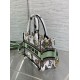 Perfette Qualità Repliche Borsa Dior Mini Book Tote con tracolla Ricamo Toile de Jouy Messico bianco Imitazione