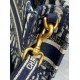 Migliore Repliche Borsa Dior Mini Book Tote con tracolla Ricamo Dior Oblique blu Economiche Outlet Online