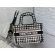 Miglior Falso Borsa tote Dior Mini Book Micro ricamo pied de poule Economiche Premium
