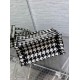Miglior Falso Borsa tote Dior piccola per libri Micro ricamo pied de poule Economiche Premium