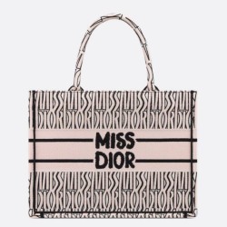 Replica perfetta Dior Medium Book Tote Bag Pink Miss Dior Allover Embroidery Imitazione Outlet Online