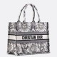 Replica perfetta Dior Medium Book Tote Bag Bianco Toile de Jouy Soleil Embroidery Imitazione Outlet Online