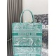 Migliore Repliche Borsa Dior media Dioriviera Book Tote Aquamarina Ricamo Toile de Jouy Economiche Outlet Online