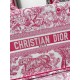 Migliore Repliche Dior Medium Dioriviera Book Tote Pink Toile de Jouy Embroidery Economiche Outlet Online