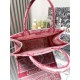 Migliore Repliche Dior Medium Dioriviera Book Tote Pink Toile de Jouy Embroidery Economiche Outlet Online