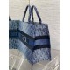 Replica perfetta Borsa Dior grande Book Tote Blue Denim Oblique Jacquard Imitazione Outlet Online