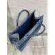 Replica perfetta Borsa Dior grande Book Tote Blue Denim Oblique Jacquard Imitazione Outlet Online