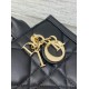 Replica perfetta Dior Mini Book Tote Bag con Tracolla Nera Macrocannage Pelle di Vitello Imitazione Outlet Online