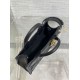 Replica perfetta Dior Mini Book Tote Bag con Tracolla Nera Macrocannage Pelle di Vitello Imitazione Outlet Online