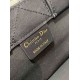 Replica perfetta Dior Mini Book Tote Bag con Tracolla Nera Macrocannage Pelle di Vitello Imitazione Outlet Online