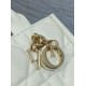 Miglior Falso Dior Mini Book Tote Bag con Tracolla Bianca Macrocannage Pelle di Vitello Economiche Premium
