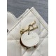 Miglior Falso Dior Mini Book Tote Bag con Tracolla Bianca Macrocannage Pelle di Vitello Economiche Premium