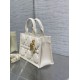 Miglior Falso Dior Mini Book Tote Bag con Tracolla Bianca Macrocannage Pelle di Vitello Economiche Premium