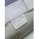 Miglior Falso Dior Mini Book Tote Bag con Tracolla Bianca Macrocannage Pelle di Vitello Economiche Premium