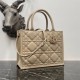 Replica perfetta Borsa Dior piccola book tote con tracolla Pelle di vitello macrocannage beige Imitazione Outlet Online