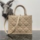 Replica perfetta Borsa Dior piccola book tote con tracolla Pelle di vitello macrocannage beige Imitazione Outlet Online