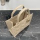 Replica perfetta Borsa Dior piccola book tote con tracolla Pelle di vitello macrocannage beige Imitazione Outlet Online