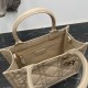 Replica perfetta Borsa Dior piccola book tote con tracolla Pelle di vitello macrocannage beige Imitazione Outlet Online