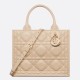 Replica perfetta Borsa Dior piccola book tote con tracolla Pelle di vitello macrocannage beige Imitazione Outlet Online