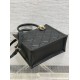 Migliore Repliche Borsa Dior piccola book tote con tracolla Pelle di vitello macrocannage nera Economiche Outlet Online
