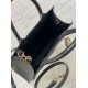Migliore Repliche Borsa Dior piccola book tote con tracolla Pelle di vitello macrocannage nera Economiche Outlet Online