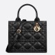 Migliore Repliche Borsa Dior piccola book tote con tracolla Pelle di vitello macrocannage nera Economiche Outlet Online