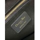 Migliore Repliche Borsa Dior piccola book tote con tracolla Pelle di vitello macrocannage nera Economiche Outlet Online