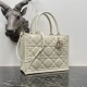 Miglior Falso Borsa Dior piccola book tote con tracolla Pelle di vitello macrocannage bianca Economiche Premium