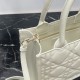 Miglior Falso Borsa Dior piccola book tote con tracolla Pelle di vitello macrocannage bianca Economiche Premium