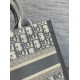 Migliore Repliche Borsa Dior piccola Book Tote con tracolla Tela Dior Oblique grigia Economiche Outlet Online
