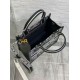 Replica perfetta Borsa Dior piccola Book Tote con tracolla Ricamo Plan de Paris e pelle di vitello nera Imitazione Outlet Online