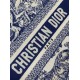 Replica perfetta Dior Small Book Tote Bag con tracolla Toile de Jouy Sauvage Embroidery con pelle di vitello blu Imitazione Outlet Online