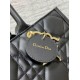 Miglior Falso Borsa tote Dior media a libro con tracolla Pelle di vitello macrocannage nera Economiche Premium