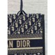 Replica perfetta Borsa tote Dior media per libri con tracolla in tela blu Dior Oblique Imitazione Outlet Online
