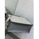 Migliore Repliche Dior Medium Book Tote Bag con tracolla Oblique Embroidery e pelle di vitello grigia Economiche Outlet Online