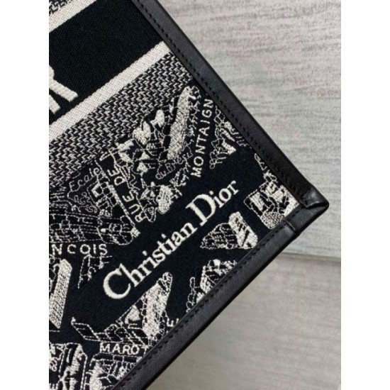 Migliore Replica Dior Medium Book Tote Bag con tracolla Plan de Paris Embroidery e pelle di vitello nera Imitazioni Outlet Italia Migliore Repliche Dior Medium Book Tote Bag con tracolla Plan de Paris Embroidery e pelle di vitello nera Economiche Outlet Online