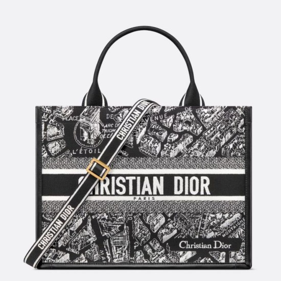 Migliore Replica Dior Medium Book Tote Bag con tracolla Plan de Paris Embroidery e pelle di vitello nera Imitazioni Outlet Italia Migliore Repliche Dior Medium Book Tote Bag con tracolla Plan de Paris Embroidery e pelle di vitello nera Economiche Outlet Online